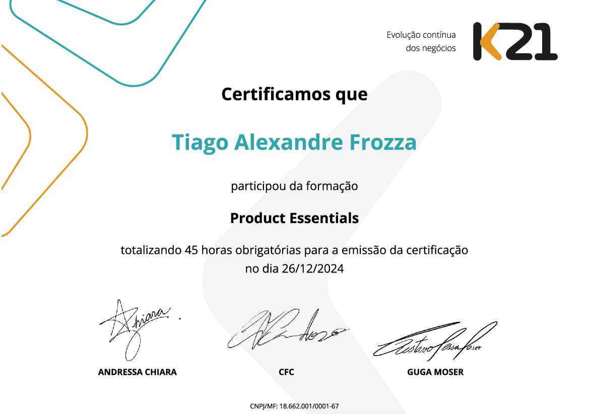Certificado K21